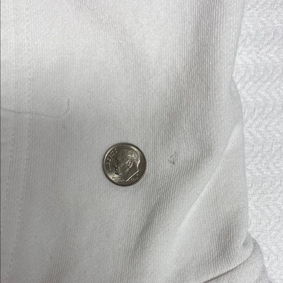 BUCKETLIST Sweatshirt Quarter Snap Ribbed Detail Front Pocket White Size Medium - Picture 5 of 11